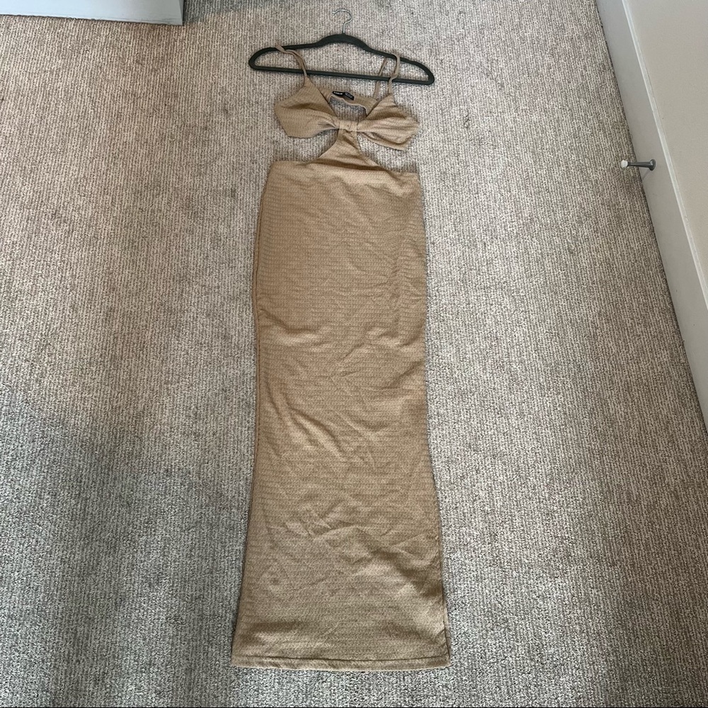 Shein Cutout Solid Split Hem Maxi Dress Size Medi… - image 5